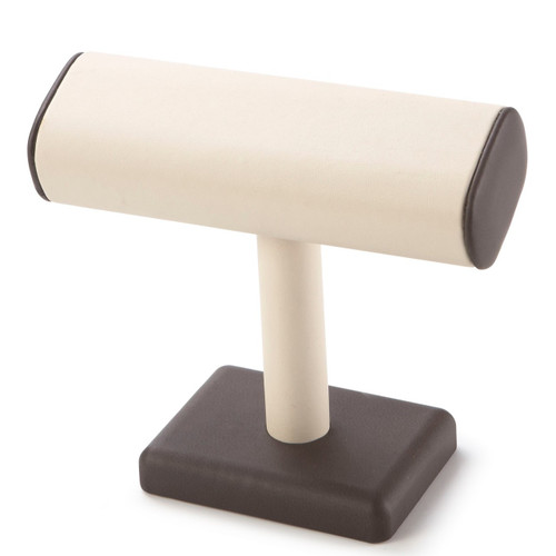 6" x 2-1/2" Chocolate/Beige Watch T-Bar Stand