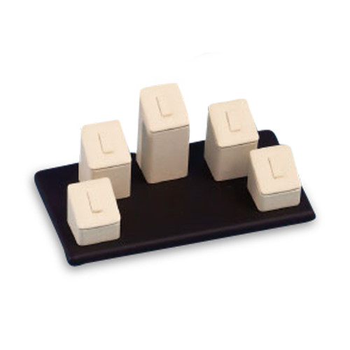 7-1/2" x 2-1/4" Chocolate/Beige 5 Clip Ring Tower