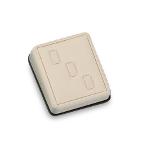 3-1/6" x 3-3/4" Chocolate/Beige 3 Clip Ring Stand