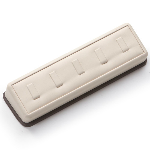 7-1/4" x 2" Chocolate/Beige 5 Clip Ring Stand