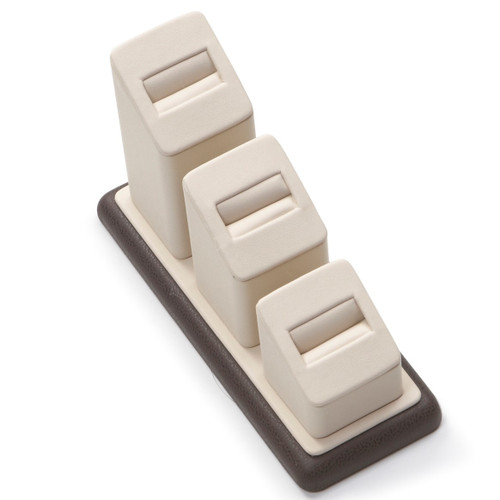 2-1/3" x 6" Chocolate/Beige 3 Ring Slot Stand