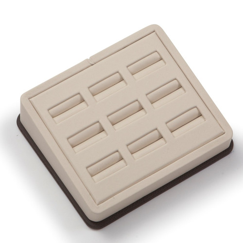 4-7/8" x 4-1/4" Chocolate/Beige 9 Ring Slot Stand