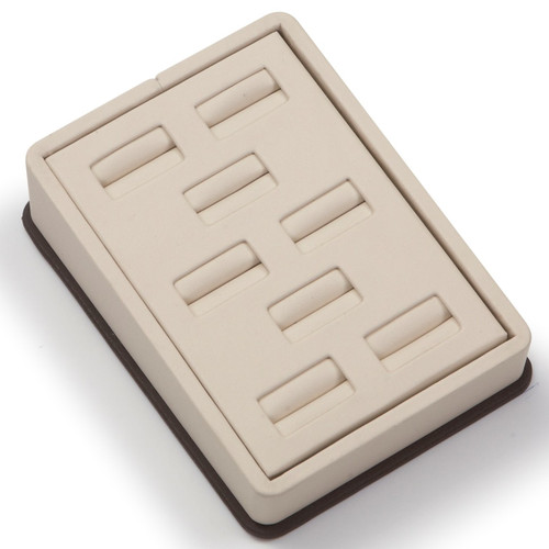 4" x 5-7/8" Chocolate/Beige 8 Ring Slot Stand