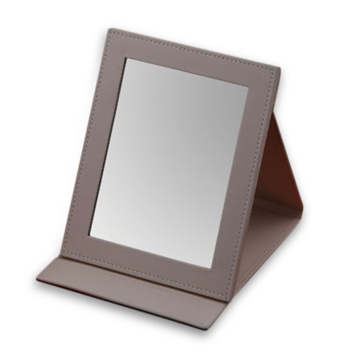7" x 3/4" Chocolate/Beige Small Folding Rectangle Mirror