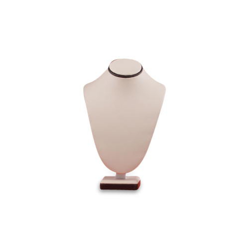 5-1/2" x 3" Chocolate/Beige Medium Wood Neck-form