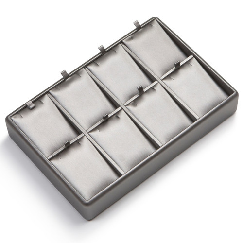 9" x 6" Silver/Gray 8 Pendant Tray