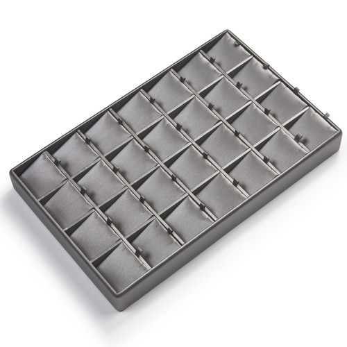 14" x 9" Silver/Gray  28 Pendant Tray