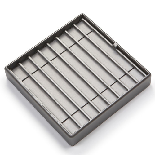 9" x 9" Silver/Gray 8 Bracelet Tray