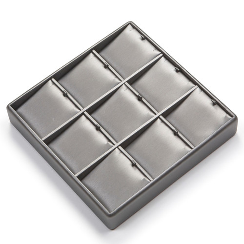 9" x 9" Silver/Gray 9 Pendant Tray