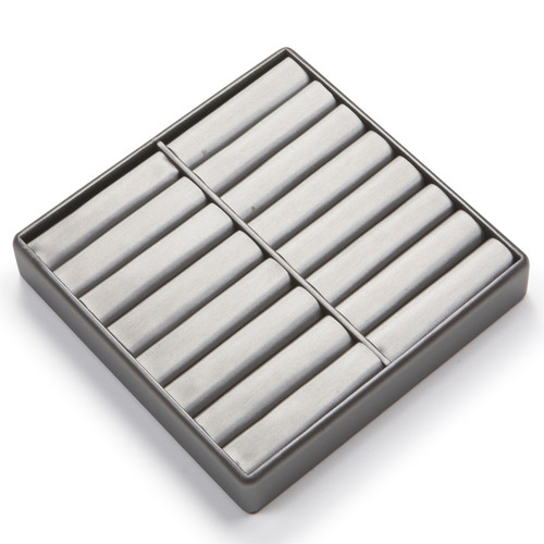 9" x 9" Silver/Gray 16 Bangle Tray