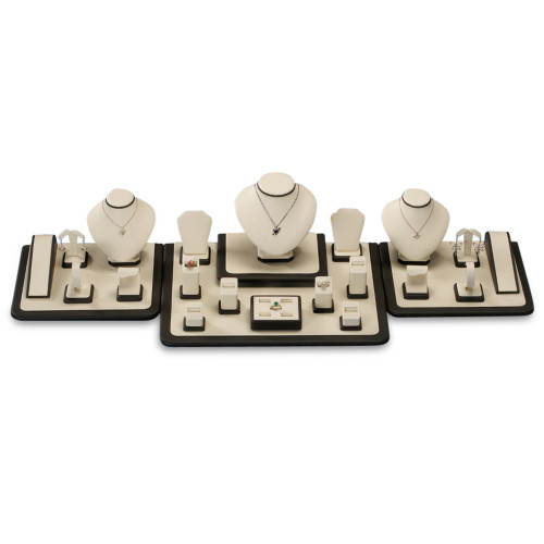 4' Chocolate/Beige  Showcase Display Set