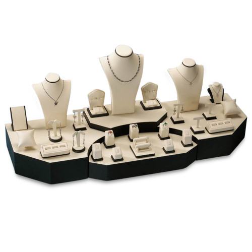 4' Chocolate/Beige Window Display Set