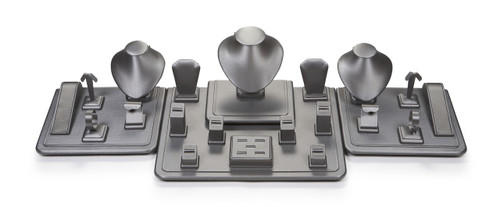 47-1/2" Silver/Gray Showcase Display Set