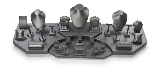 4' Silver/Gray Showcase Display Set