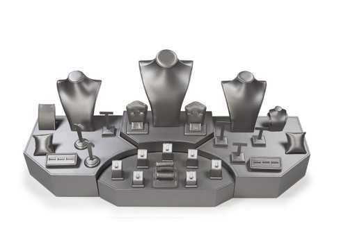 45" Silver/Gray Window Display Set
