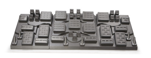 46" Silver/Gray Showcase Ring Display Set