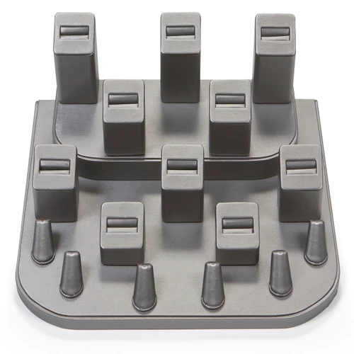 11" Silver/Gray Showcase Ring Display Set