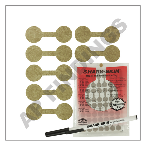 Shark-Skin Tags Round Gold