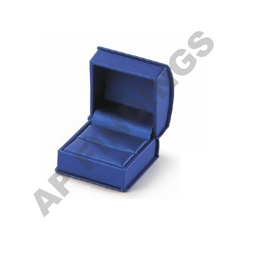 Blue Leatherette Ring Box