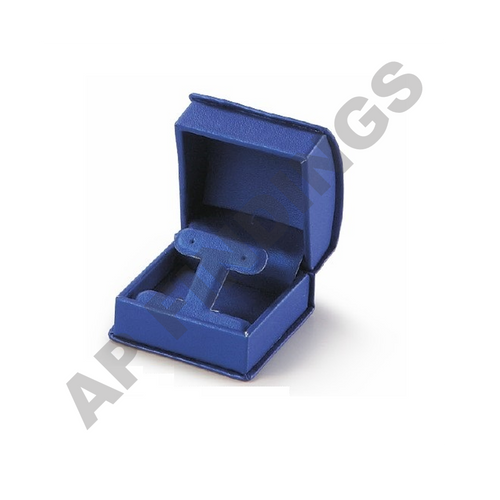 Blue Leatherette Small Earring Tree Box