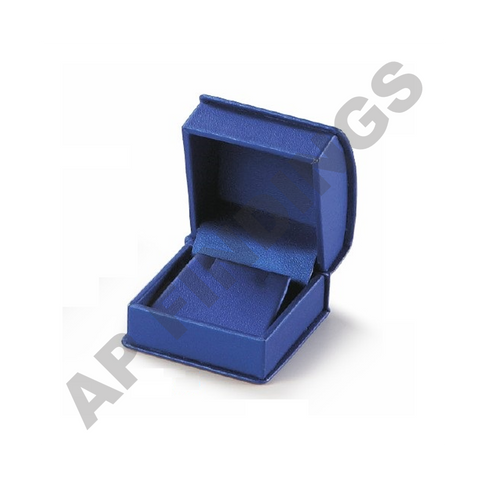 Blue Leatherette Stud Earring Box