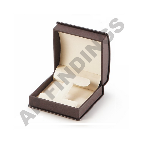 Brown Leatherette Large Earring Tree Box