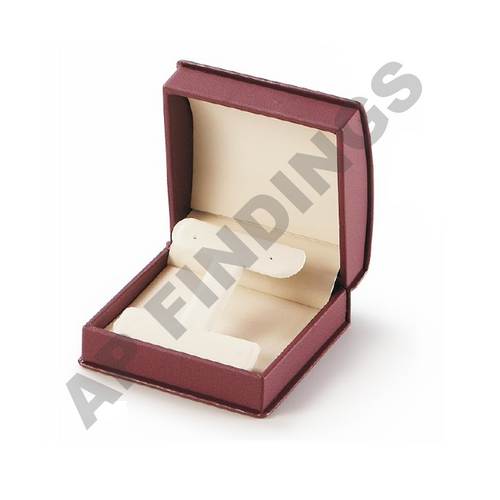 Burgundy Leatherette Large Earring Tree Box