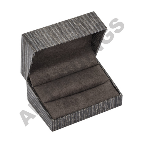 Gray Timber Double Ring Box