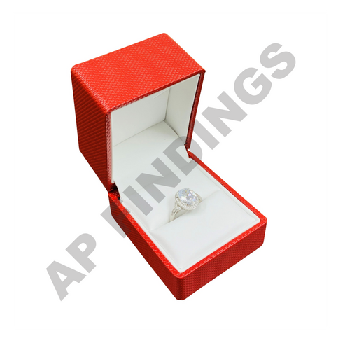Red Ribbon Packer Ring Box