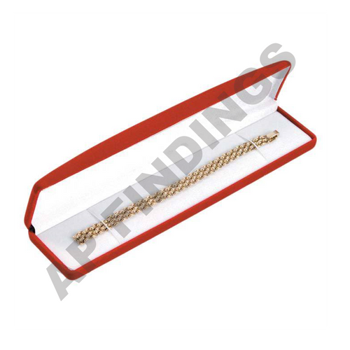 Red Flocked Velour Bracelet/Watch Box