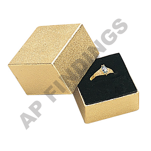 Gold Foil Paper Ring Box