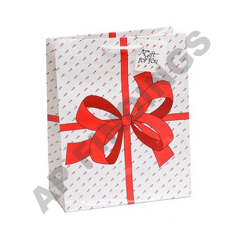 Red Bow Glossy Tote Gift Bags