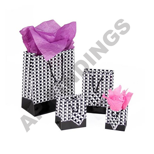 Black and White Houndstooth Tote Gift Bags