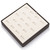 9" x 9" Chocolate/Beige 18 Slot Ring Tray