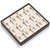 8" x 7" Chocolate/Beige  8 Earring Tree Tray