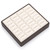 8" x 7" Chocolate/Beige  16 Slot Ring Tray
