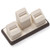 6" x 2-1/3" Chocolate/Beige 3 Ring Slot Stand