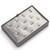 9" x 6" Silver/Gray 14 Clip Ring Tray