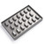 14" x 9" Silver/Gray 20 Ring Bar Tray