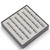 9" x 9" Silver/Gray 33 Slot Ring Tray