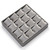 9" x 9" Silver/Gray 16 Pendant Tray