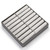 9" x 9" Silver/Gray 16 Bangle Tray