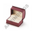Burgundy Leatherette Double Ring Box