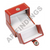 Red Snap-Tab Leatherette Ring Box