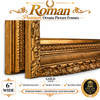 72x120 Ornate Picture Frame - 6-Inch Roman European Royal Vintage Antique Style Frame