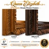 9x12 Ornate Picture Frame - 5-Inch Queen Elizabeth European Royal Vintage Antique Style Frame