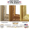 Ornate Gold Picture Frame 40x40 -Wall Picture Frame, Vintage Ornate Antique Style, Popular Picture Frame Sizes, Gold & Silver, 3348