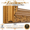 8.5x11 Ornate Picture Frame - 8-Inch Excellency European Royal Vintage Antique Style Frame