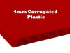 4mm Corrugated plastic sheets: 36 X 48 :10 Pack 100% Virgin Neon Red