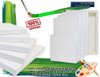 24x48 2-1/2 inch stretched canvas white cotton artist canvas stack angled view